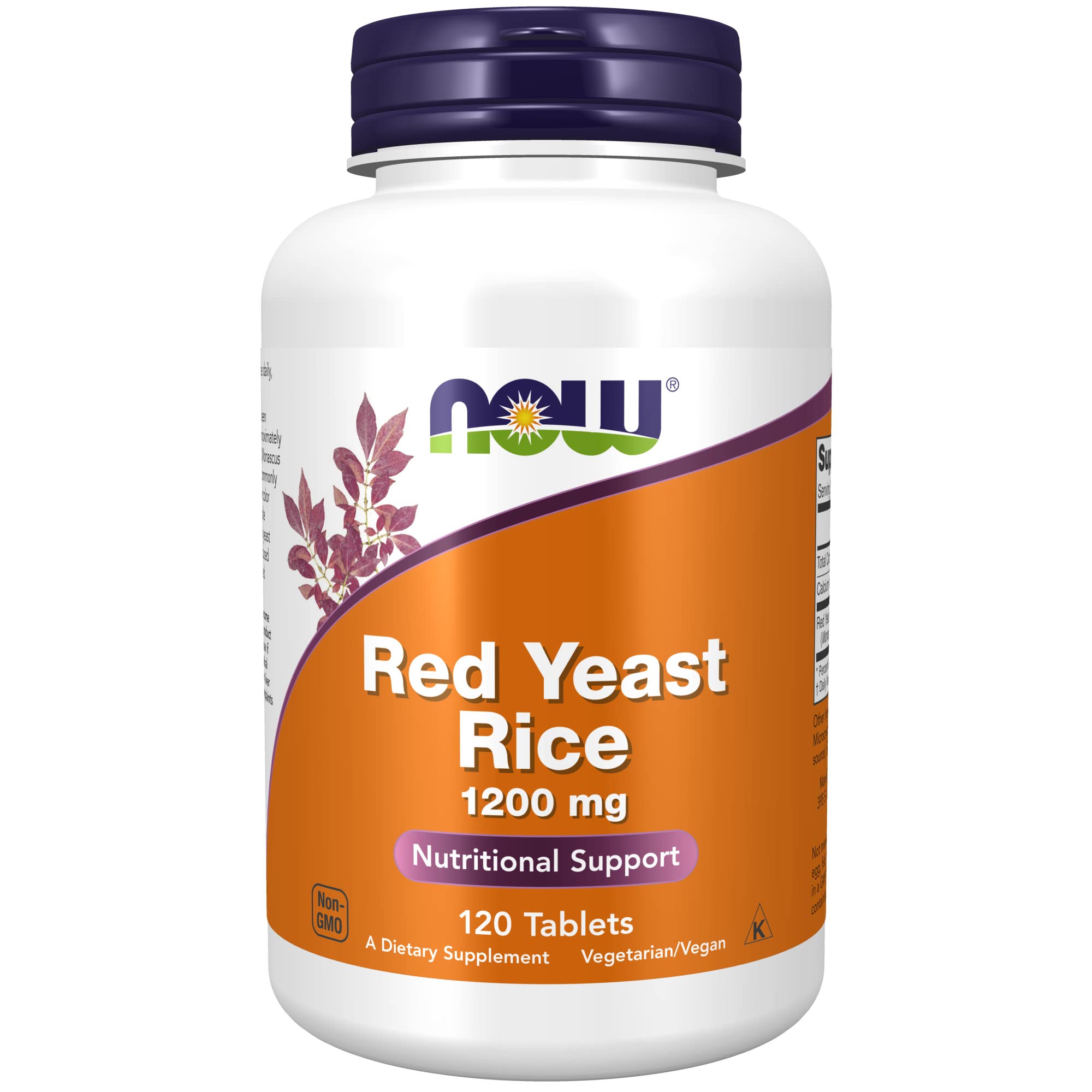 NOW Supplements, Red Yeast Rice (Monascus purpureus) 1,200 mg, Nutritional Support, 120 Tablets