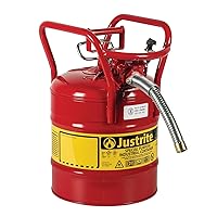 AccuFlow 7350130 Type II Galvanized Steel Transport and Dispensing Flammable Safety Can with 1