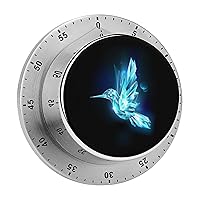 Flying Crystal Hummingbird Durable Mechanical Kitchen Visual Timer Magnetic Manual 60 Minutes Countdown