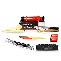 MATFILLS Deluxe Sushi Making Kit - 16 Piece Set - Bamboo Rolling Mat - Easy Sushi Bazooka - Chef's Tools - Kit for Beginners - Sushi Lover - DIY Healthy Cooking