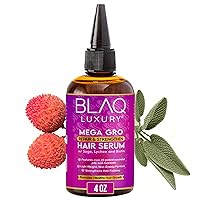Blaq Luxury Hair Growth Oil - Dry Scalp Treatment For Dry Itchy Scalp With Biotin for Repair & Strengthening, Hair Serum for Frizzy and Damaged Hair, Split End Repair Treatment for Women - 4oz