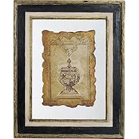 A&B Home 89653 Lucian Framed Antiqued Sculpture Print, Large, 23 by 28-Inch