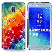 [NakedShield] Samsung Galaxy (J7 2018)/J7 Aero/J7 Refine/J7 Star/J737/J7 V 2nd Gen [Clear] Ultra Slim TPU Phone Cover Case [Tye Dye Print]