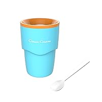 Slushy Maker-Single Serving Frozen Treat Cup for Easy to Make Homemade Slushes, Milkshakes, Smoothies, Cocktails, and More by Classic Cuisine (Blue)