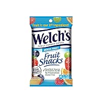 Welch's Fruit Snacks, Mixed Fruit, Gluten Free, 5 oz Bags (Pack of 12)