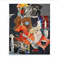 CNNLOAO Collage Artist Romare Bearden Abstract Fun Art Poster (20) Canvas Poster Wall Art Decor Print Picture Paintings for Living Room Bedroom Decoration Frame-style 8x10inch(20x25cm)