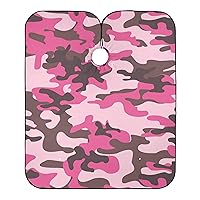 ALAZA Camo Pink Camouflage Waterproof Barber Cape for Men Women Beard Shaving Bib Apron Professional Hair Cutting Cloth, 65 x 55 inch