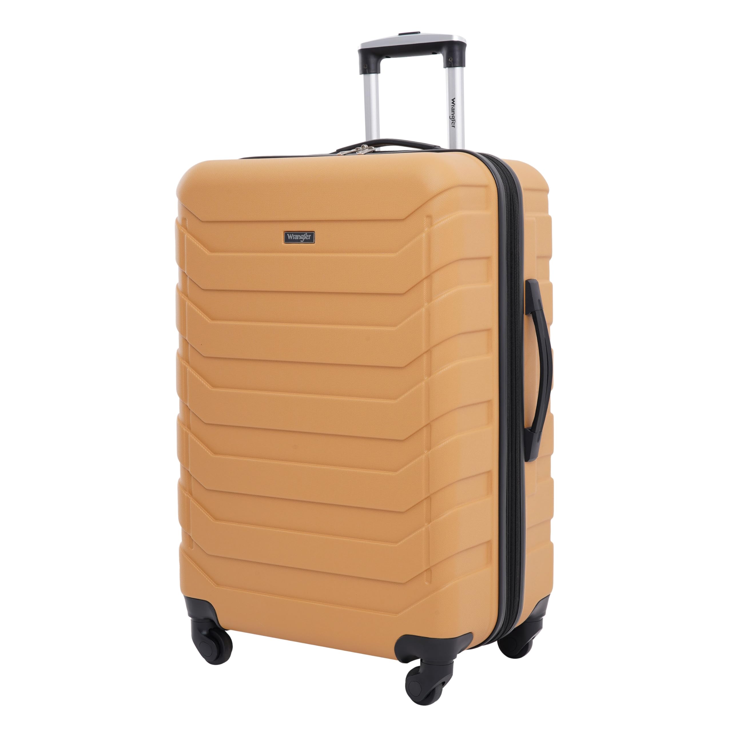 Wrangler Luggage and Packing Cubes, Amber Gold, 4-Piece Set