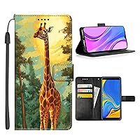 Wallet Case for Google Pixel 8 8 Pro 7 7 Pro 6 6a 6 Pro 5 5a 4 4a 4 XL 3 3 XL 2 2 XL 4G/5G with Giraffe-aa179 TPU Leather Card Holder Case