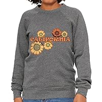Cute California Kids' Raglan Sweatshirt - Sunflower Sponge Fleece Sweatshirt - Trendy Sweatshirt