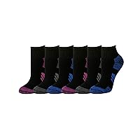 Amazon Essentials Women's Performance Cotton Cushioned Athletic Ankle Socks, 6 Pairs
