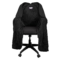 The Original Office Chair Blanket by SnuggleBack; Cozy Comfy Office Desk Chair Wrap Attaches for Convenient Heat and Hands-Free. Stay Warm In The Winter or Summer. Sherpa Fur Lining