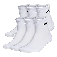 adidas Men's Athletic Cushioned Quarter Socks (with Arch Compression for a Secure Fit (6-Pair) adidas Men's Athletic Cushioned Quarter Socks (with Arch Compression for a Secure Fit (6-Pair)