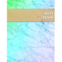 Sales Ledger: Blue and green online second hand picker gross sale profit tracking log book | For arbitrage resellers looking to grow and track sales and inventory margins