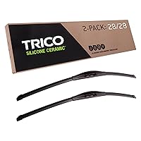 TRICO Silicone Ceramic Automotive Replacement Windshield Wiper Blade, Ceramic Coated Silicone Super Premium All Weather includes 28 inch & 28 inch Beam blades for Select Ford Models (90-28281)