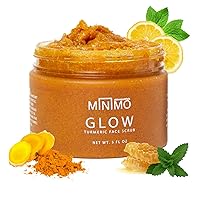 Minimo Glow Turmeric Face Scrub (Unscented) - Infused with Turmeric, Manuka Honey, Cinnamon, and Chamomile - Face Scrubber for All Skin Types - 5 FL OZ (147 ML) Minimo Glow Turmeric Face Scrub (Unscented) - Infused with Turmeric, Manuka Honey, Cinnamon, and Chamomile - Face Scrubber for All Skin Types - 5 FL OZ (147 ML)
