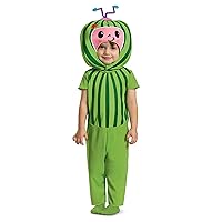 Disguise baby-boys Cocomelon Baby Costume, Official Cocomelon Costume Onesie and Watermelon Headpiece, Infant Size