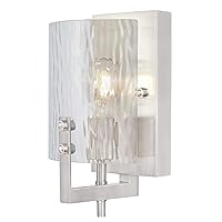 Westinghouse Lighting ENZO James Wall Sconce, 1-Light, Brushed Nickel Water Glass