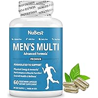 Men’s Multi 18+ by NuBest - Energy, Immunity, Muscle Strength, Health & Beyond - Ginseng, Vitamins A, C, D, E, B1, B2, B6 & B12, Calcium, Zinc, Magnesium, Ashwagandha & More - 60 Vegan Caps (1 Pack)