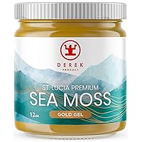 Wildcrafted Gold Sea Moss Gel - Natural Seamoss Gel with 92 Minerals and Vitamins - Gluten Free, Non-GMO Superfood, Immune Support, Healthy Digestion - 12 oz