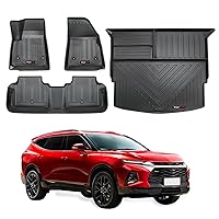 Custom Fit for 2019-2024 Chevrolet Blazer Floor Mats and Cargo Liner Chevy Blazer Accessories All Weather Rubber Protection Mat (Floor Mats+Cargo Liner)