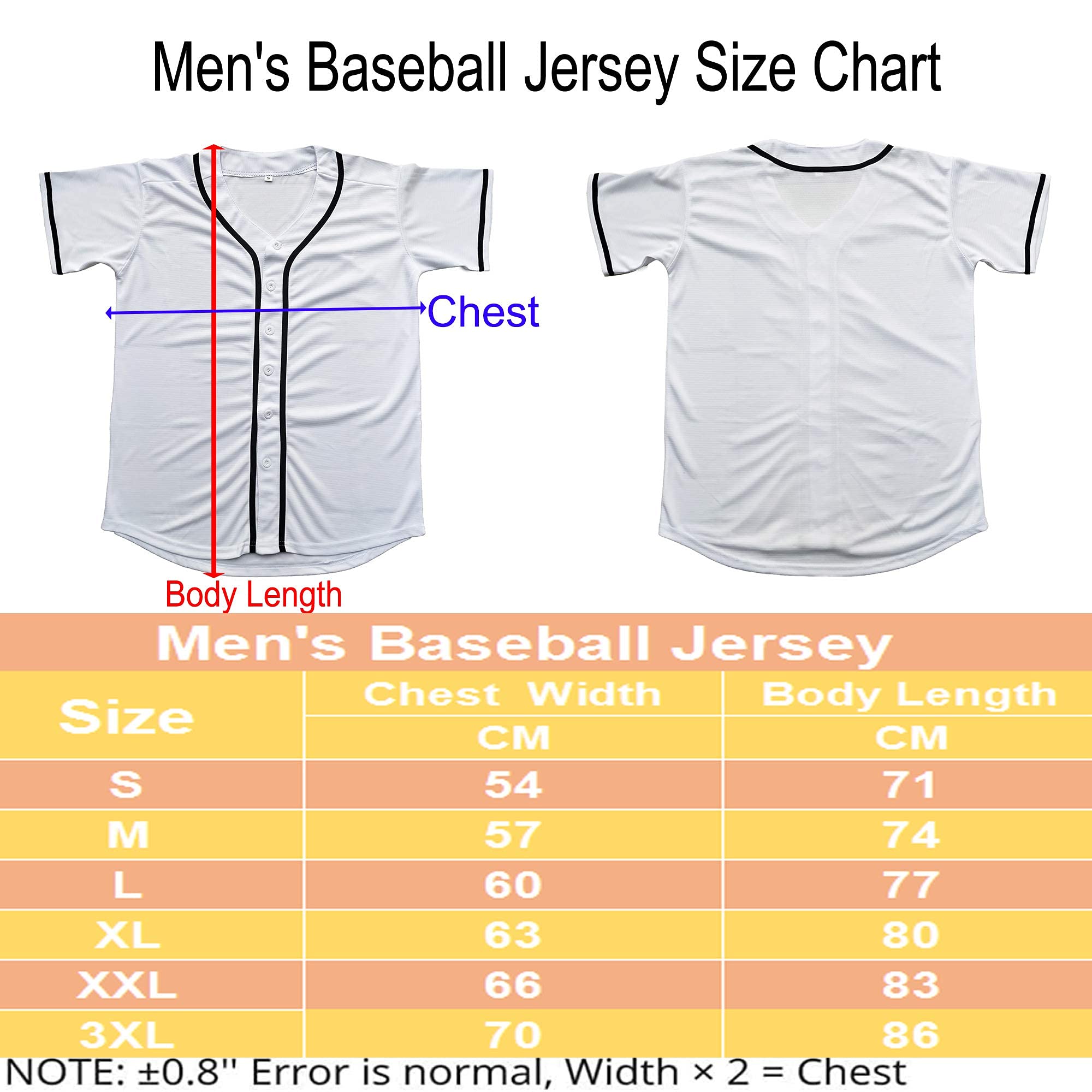 Blank Plain Hip Hop Hipster Baseball Jersey Button Up Sport Shirt