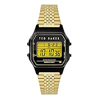 Ted Baker Ted 80's Stainless Steel Gold Tone Bracelet Digital Watch (Model: BKP80S2049I)