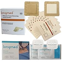 2 Pcs Emergency Wound Closures Device and 10 Pcs Silicone Foam Dressing for Quick Healing & Minimal Scarring