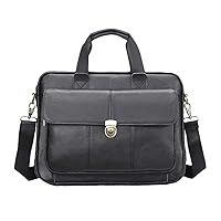 Men's Leather Leather Laptop Bag For Document Briefcase Teens Zip Business Tote Messenger Bags