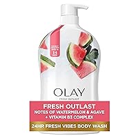 Fresh Outlast Body Wash for Women, White Strawberry & Mint, Vitamin B3 Complex 30 fl oz (Pack of 4)