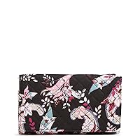 Vera Bradley Women's Cotton Trifold Clutch Wallet With Rfid Protection, Botanical Paisley, One Size