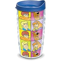 Warner Brothers - Scooby-Doo Made in USA Double Walled Insulated Tumbler Travel Cup Keeps Drinks Cold & Hot, 10oz Wavy, Crew