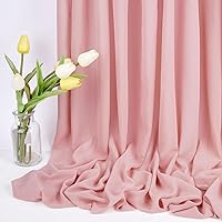 Dusty Rose Chiffon Fabric by The Yard 10 Yards for Wedding Ceremony Birthday Party Decoration…