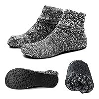 Women Non-slip Fuzzy Slipper Socks with Waterproof Soles Rubber Bottom Grippers