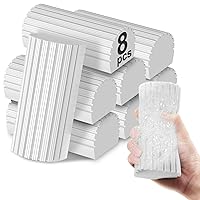 8-Pack Damp Cleaning Sponge Duster, Grey Dusting Sponge Reusable Household Cleaning Sponge Cleaning Tool for Baseboards, Blinds, Window Sill Grooves, Vents, Ceiling Fan, Glass, Magic Duster