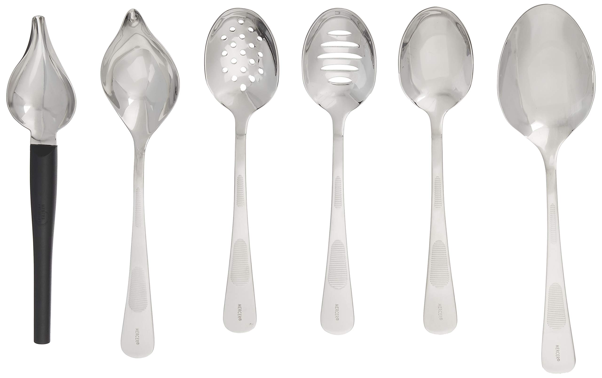 Mercer Culinary 7-Piece Plating Spoons II Set, Silver