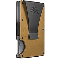 Mountain Voyage Minimalist Wallet for Men - Slim RFID Wallet, Credit Card Holder, Money Clip, Easily Removable Money & Cards, Mens Wallet - Khaki Light Brown Leather