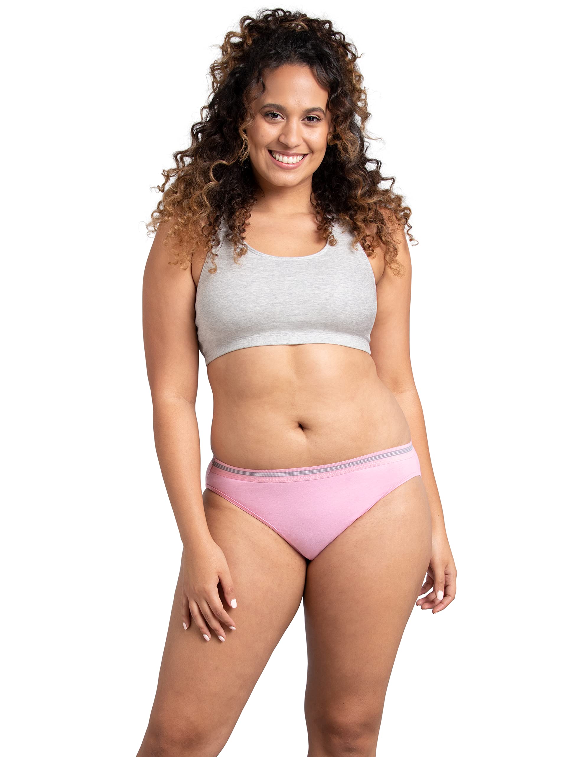 Fruit of the Loom Women's Eversoft Cotton Bikini Underwear, Tag Free & Breathable