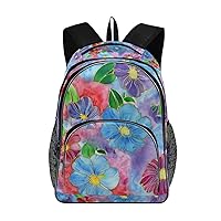 ALAZA Bright Abstract Tie Dye Flowers Business Travel Hiking Camping Rucksack Pack for Men and Women