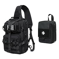Tactical Sling Bag Backpack and Tactical Molle EMT Pouch