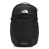 THE NORTH FACE Router Everyday Laptop Backpack, TNF Black, One Size, TNF Black/TNF Black, One Size