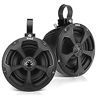 Pyle 2-Way Dual Waterproof Off-Road Speakers - 5.25 Inch 1000W Marine Grade Wake Tower Speakers System, Full Range Outdoor Audio Stereo Speaker for ATV, UTV, Quad, Jeep, Boat - Pyle PLUTV51BK,Black