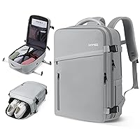HOMIEE Travel Backpack with Shoe Compartment, 15.6 Inch Laptop Backpack Carry on Personal Item Bag for Business Weekender, Grey