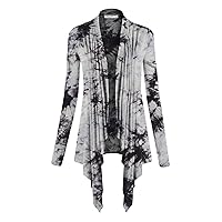 Lock and Love Women's Draped Front Open Cardigan Casual Long Sleeve Lightweight Cardigan Sweaters Duster
