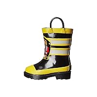 Western Chief Boys Waterproof Printed Rain Boot with Easy Pull On Handles, F.D.U.S.A, 4 M Kid