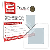 Neo G Opti-Heal Hydration Multi Purpose Dressing - Hydrogel Wound Dressing Pads for Advanced Wound Management - Ulcer Dressing, Bed Sore Bandages, Diabetic Wound, Burn Dressing Gel 4 x 4-4 Pcs