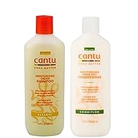 Cantu Moisturizing Cream Shampoo 13.5 oz & Moisturizing Rinse Out Conditioner 13.5 oz