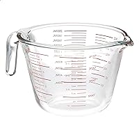 AmazonCommercial Glass Measuring Cup, 8 Cup Capacity (2 Liters), Transparant
