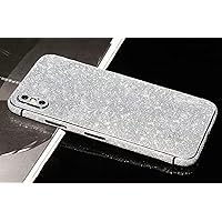 for iPhone XR Glitter Skin Sticker Ultra Thin Sparkle Bling Diamond Full Body Wrap Covered Edges Precise Fit Dustproof Anti Fingerprint Scratch-Resistant Skin Decal for iPhone XR