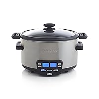 Cuisinart MSC-400 3-In-1 Cook Central 4-Quart Multi-Cooker: Slow Cooker, Brown/Saute, Steamer, Silver